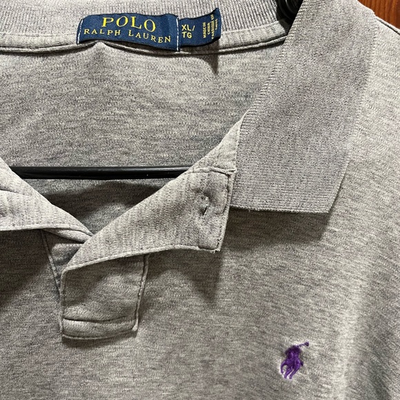 Polo by Ralph Lauren Gray Long Sleeve Polo - Picture 2 of 2